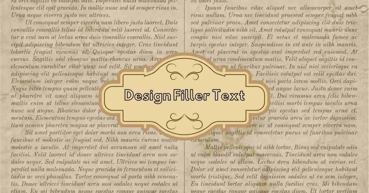 Design Filler Text