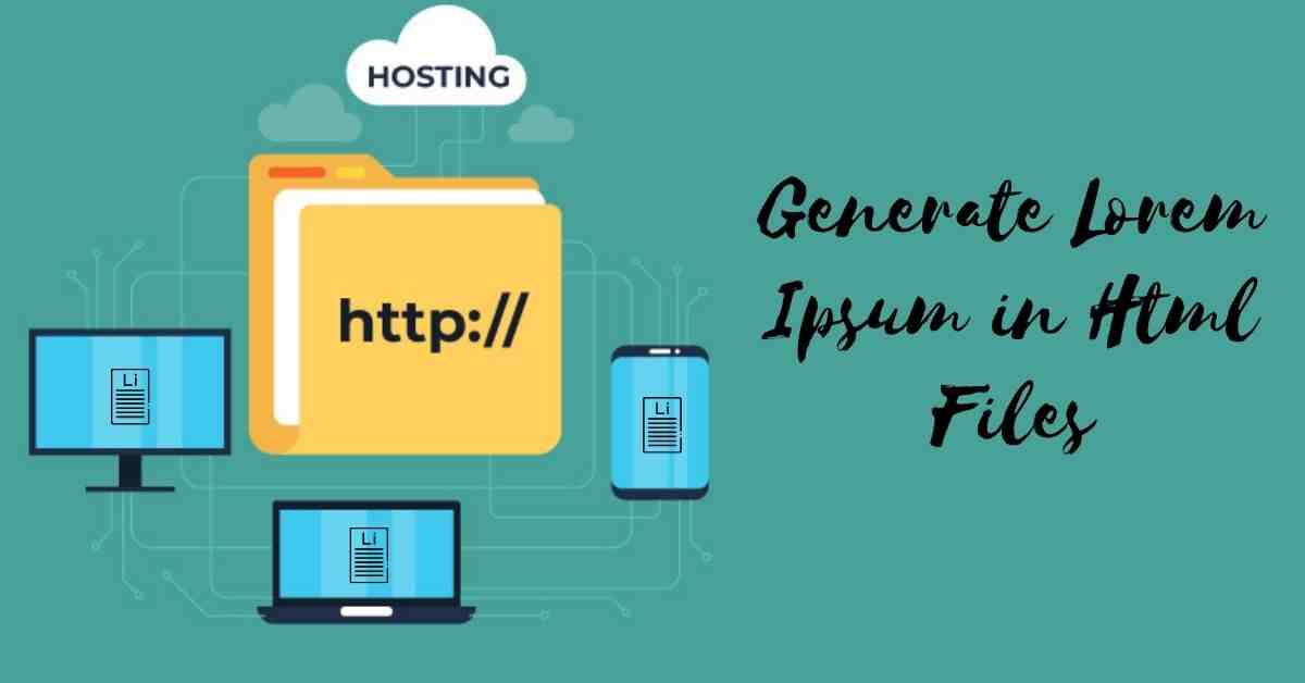 Generate Lorem Ipsum in Html Files