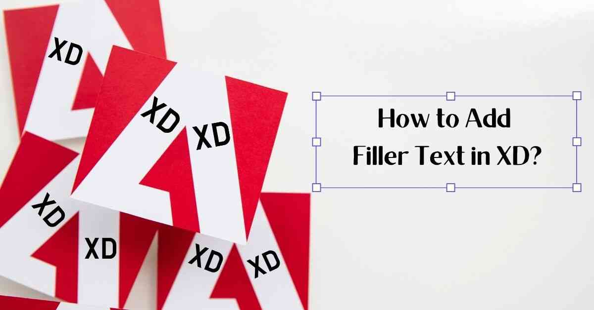 How to Add Filler Text in XD?