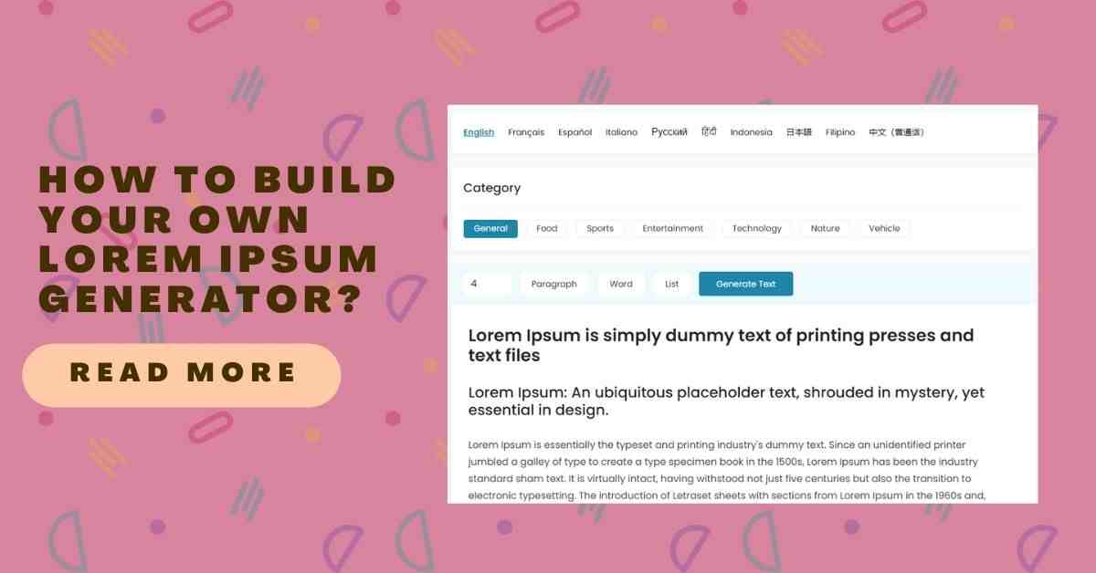 How to Build Your Own Lorem Ipsum Generator