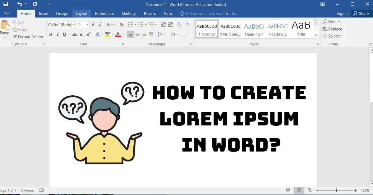 How to Create Lorem Ipsum in Word?