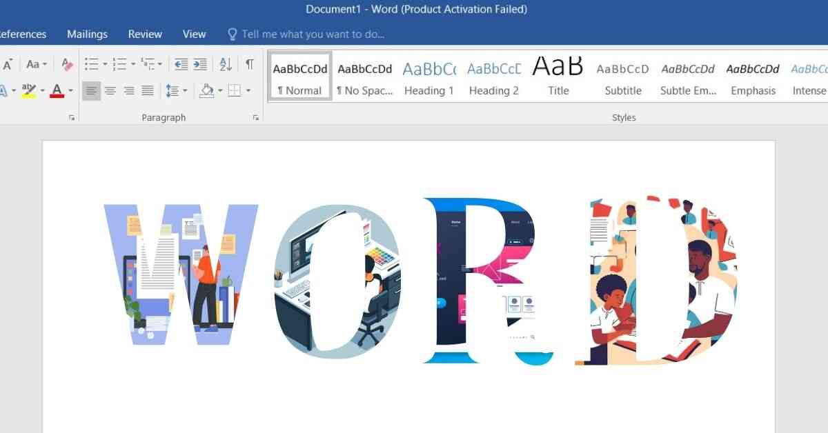 How To Fill Text with an Image In Word?