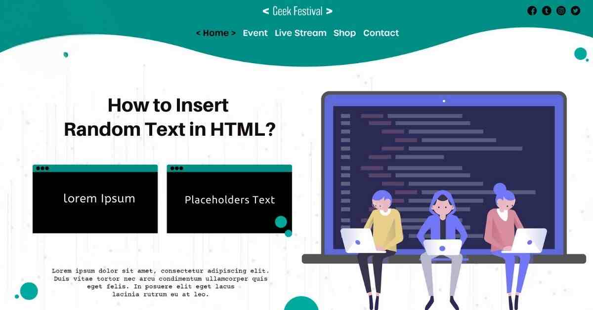 How to Insert Random Text in Html?