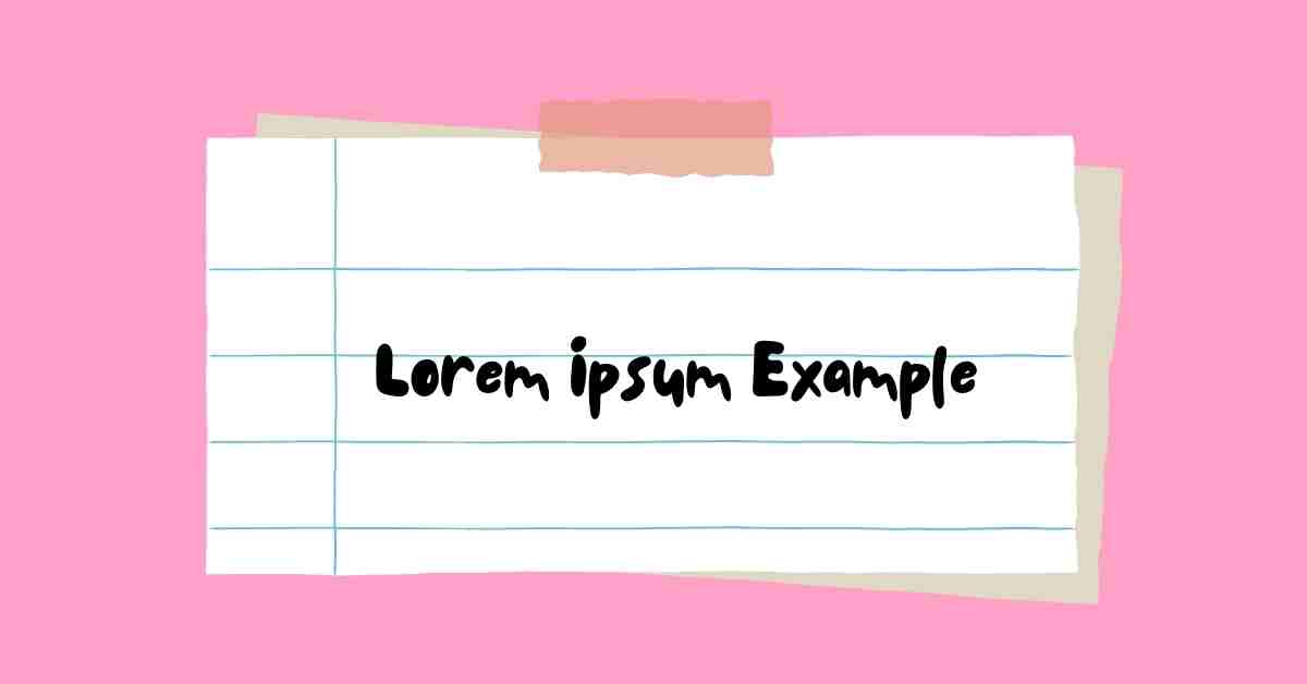 Lorem Ipsum Example