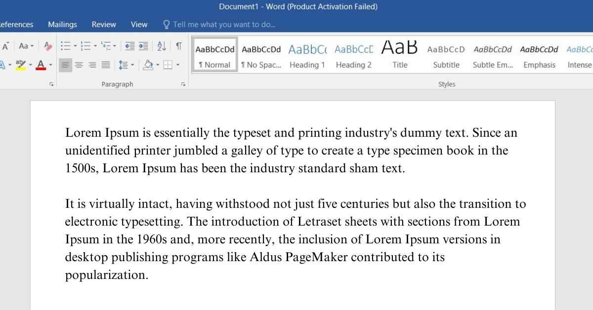 Lorem Ipsum Generator for Word