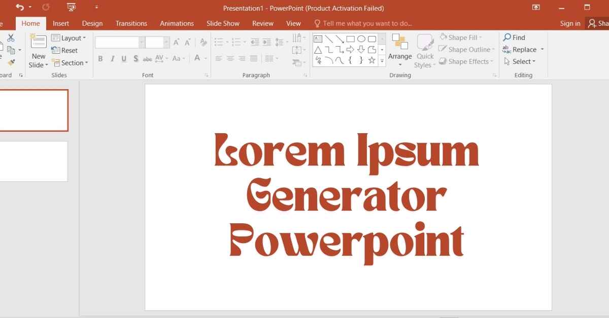 Lorem Ipsum Generator PowerPoint