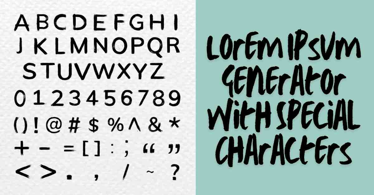 Lorem Ipsum Generator with Special Characters