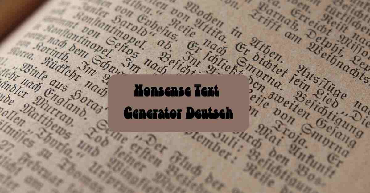 Nonsense Text Generator Deutsch