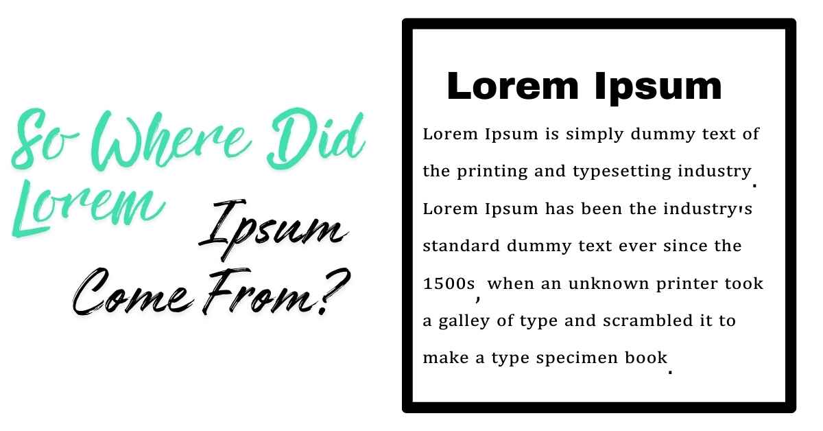 So Where Did Lorem Ipsum Come From?