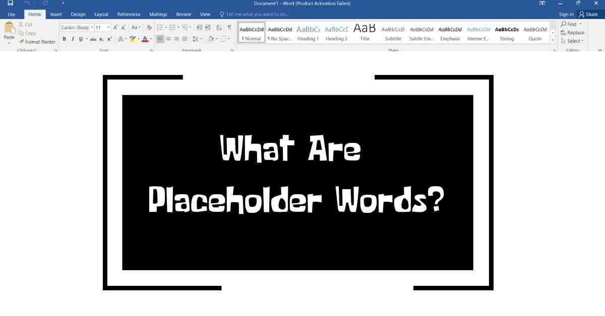 What Are Placeholder Words?