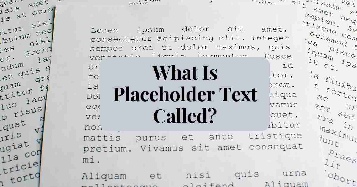 What Is Placeholder Text Called?