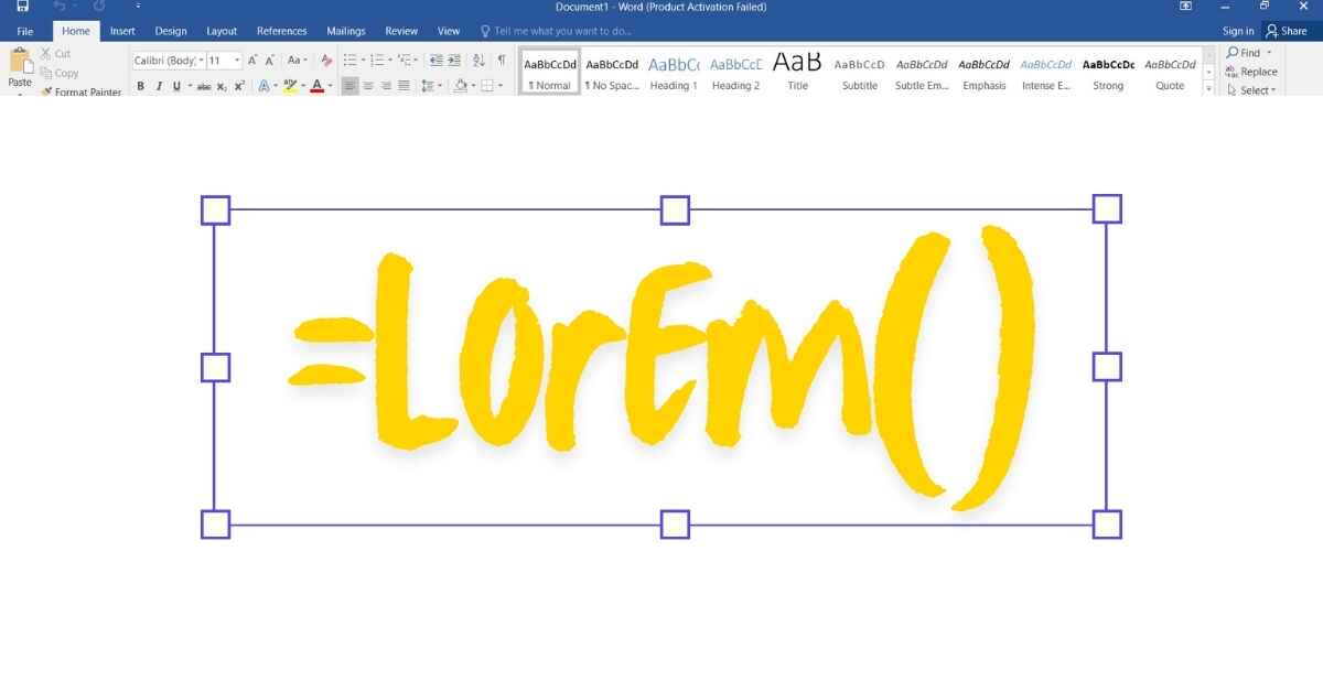 What is the Lorem Command?