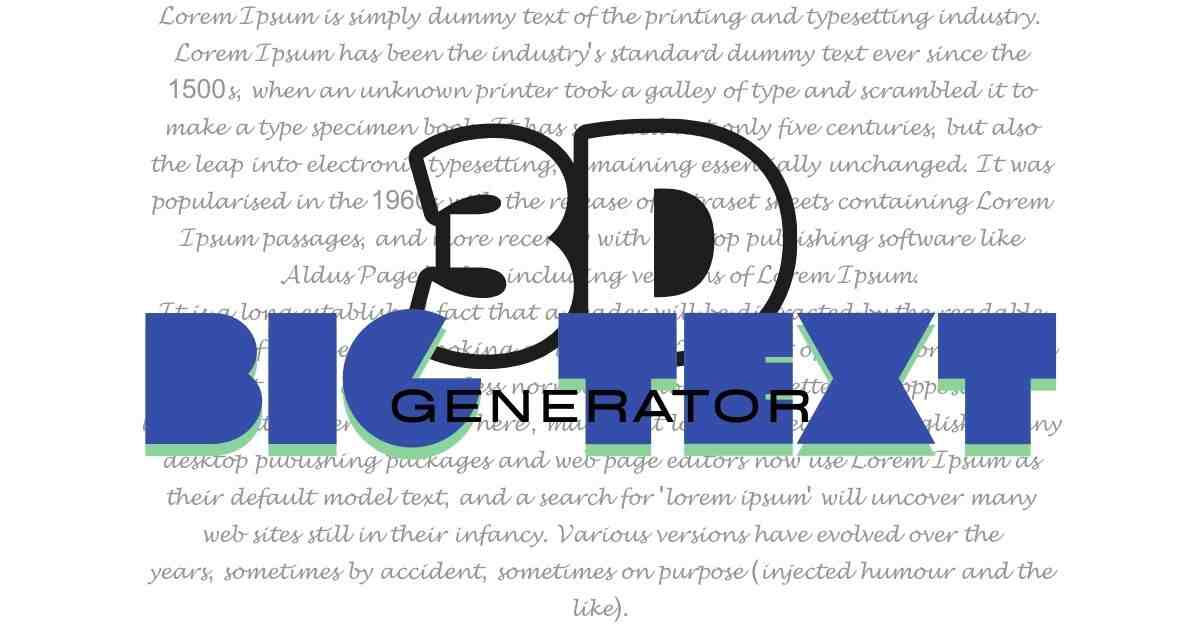 3D Big Text Generator