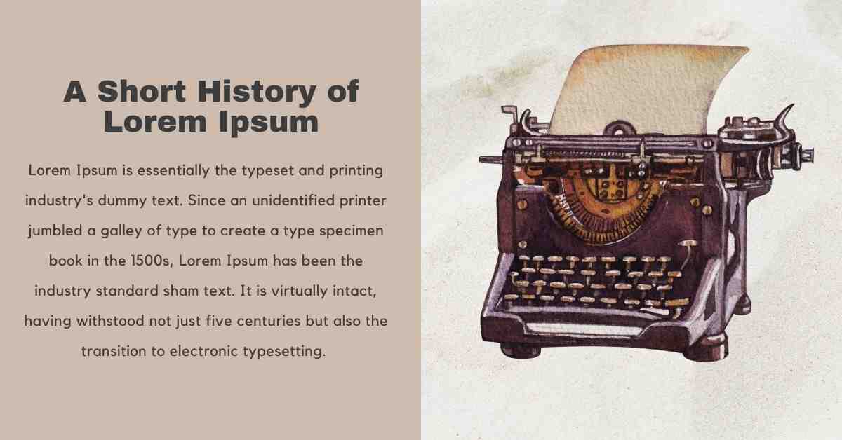 A Short History of Lorem Ipsum