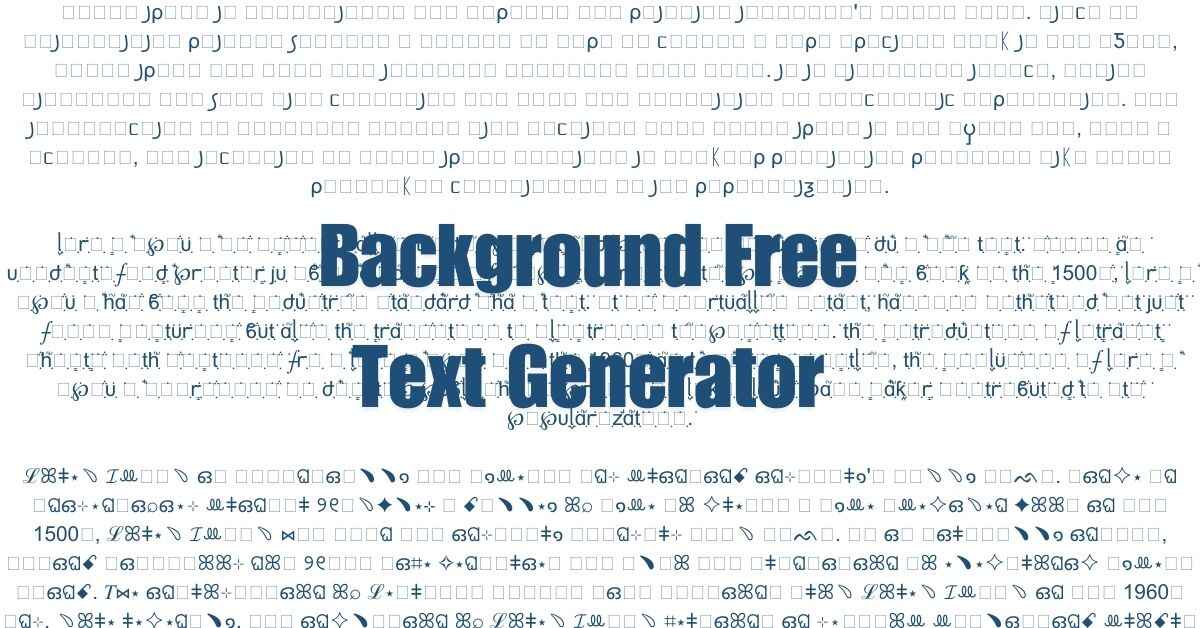 Background Free Text Generator