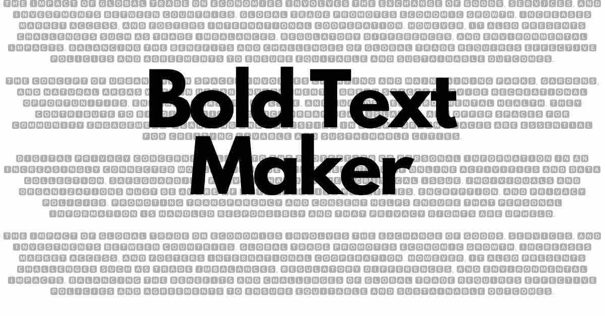 Bold Text Maker