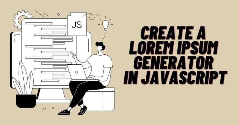 Create a Lorem Ipsum Generator in Javascript - Lipsum Hub