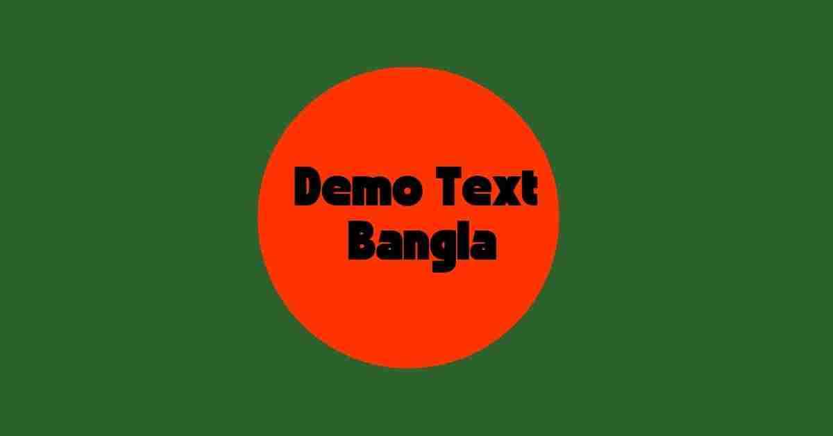 Demo Text Bangla