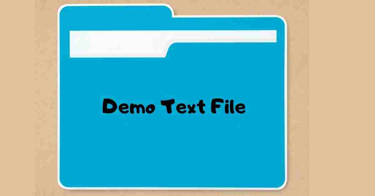 Demo Text File