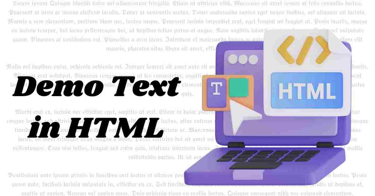 Demo Text in HTML