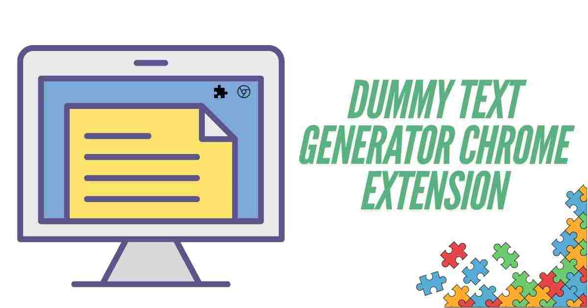 Dummy Text Generator Chrome Extension