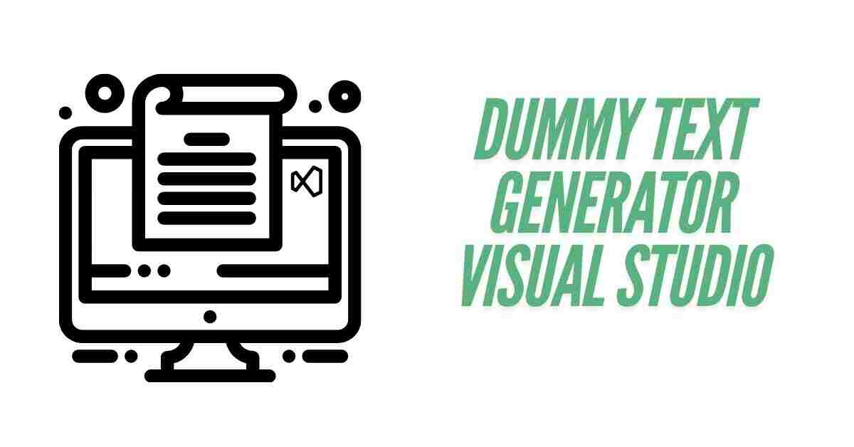 Dummy Text Generator Visual Studio