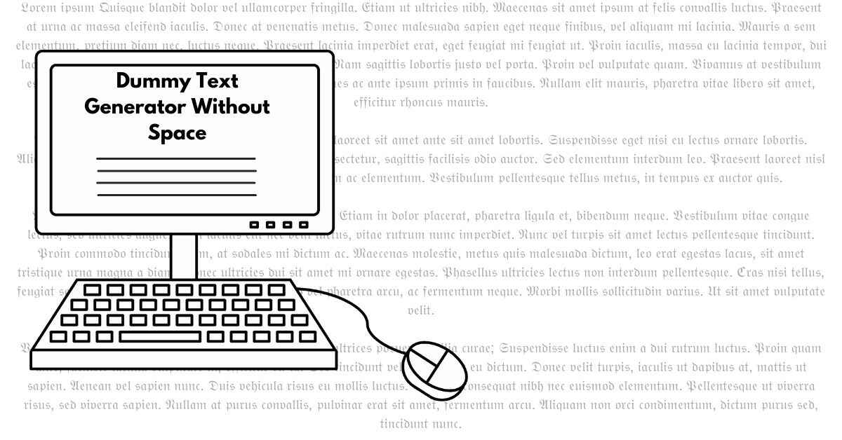 Dummy Text Generator Without Space