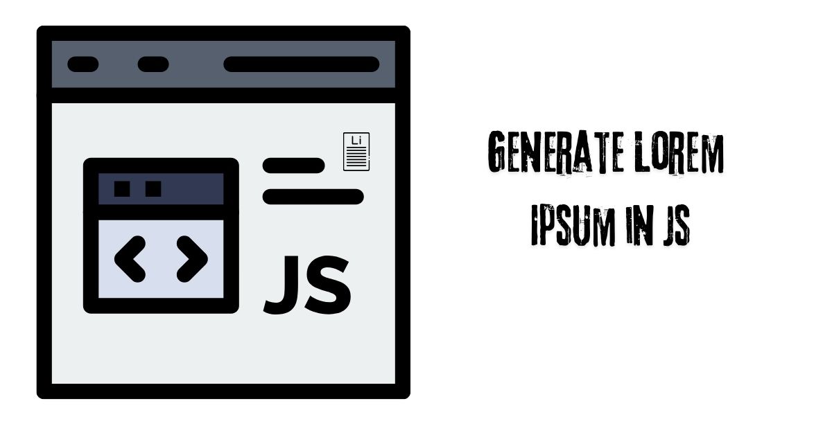 Generate Lorem Ipsum in JS