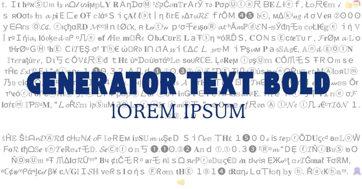 Generator Text Bold