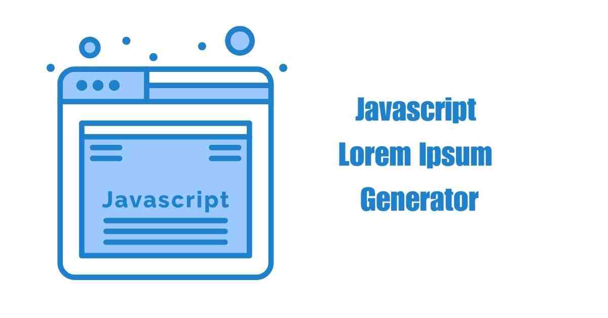 Javascript Lorem Ipsum Generator