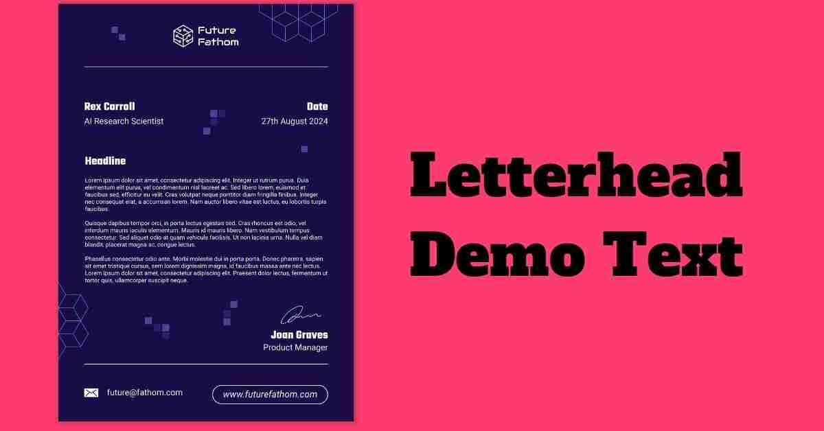 Letterhead Demo Text