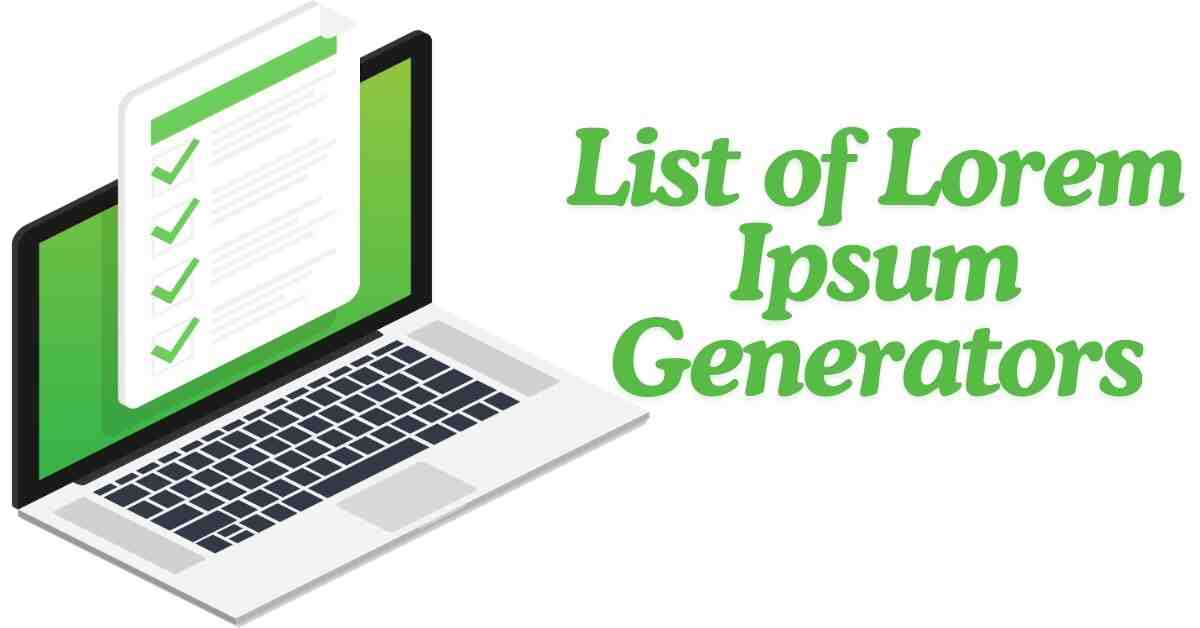 List of Lorem Ipsum Generators