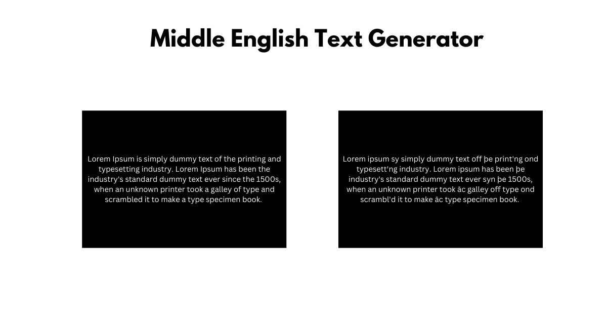 Middle English Text Generator