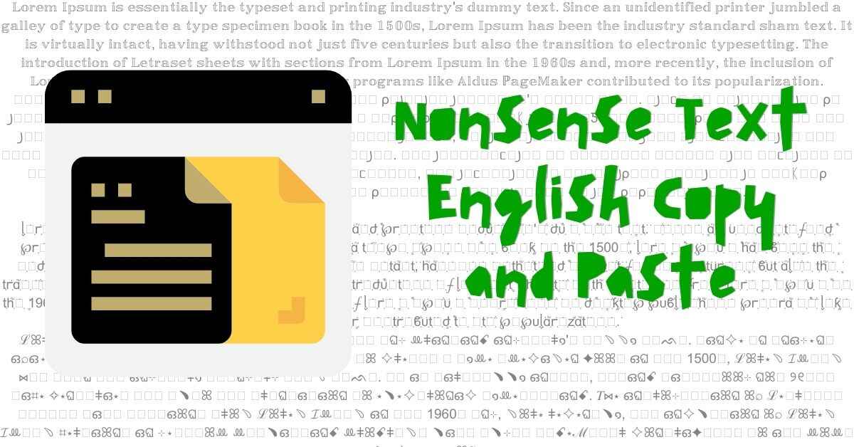 Nonsense Text English Copy and Paste