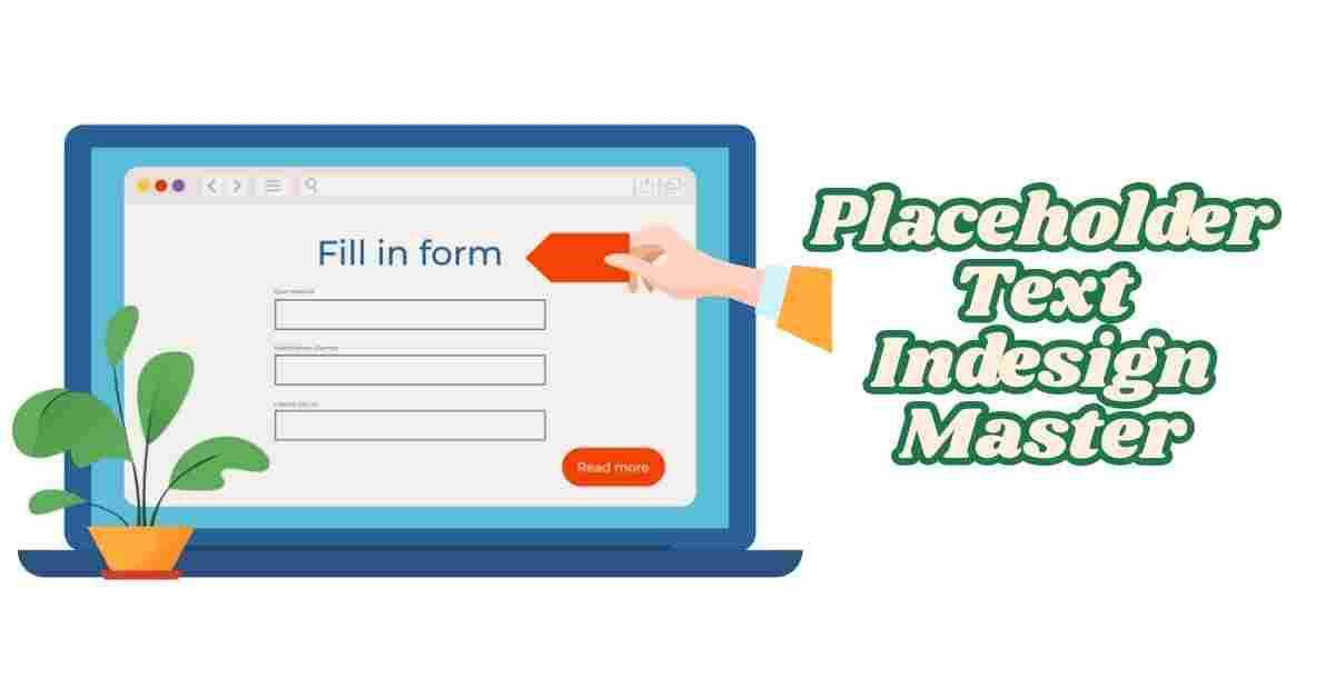 Placeholder Text Indesign Master
