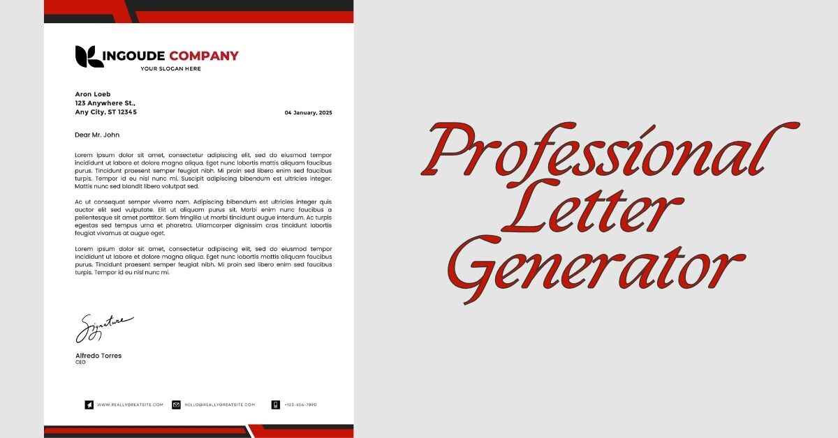 Professional Letter Generator