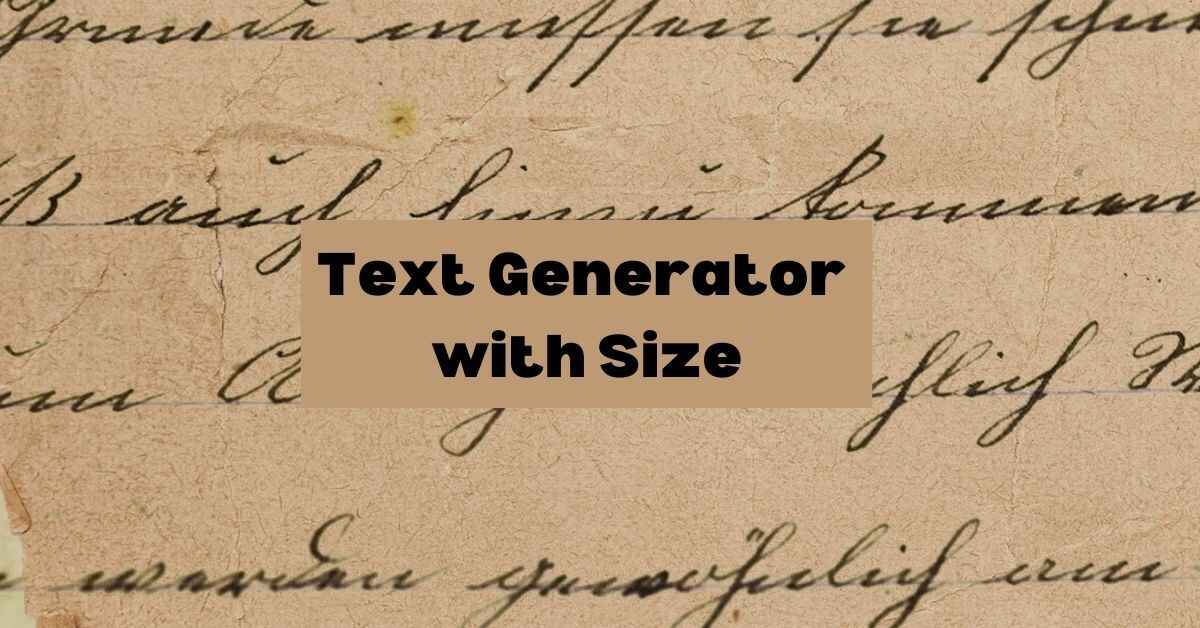 Text Generator with Size