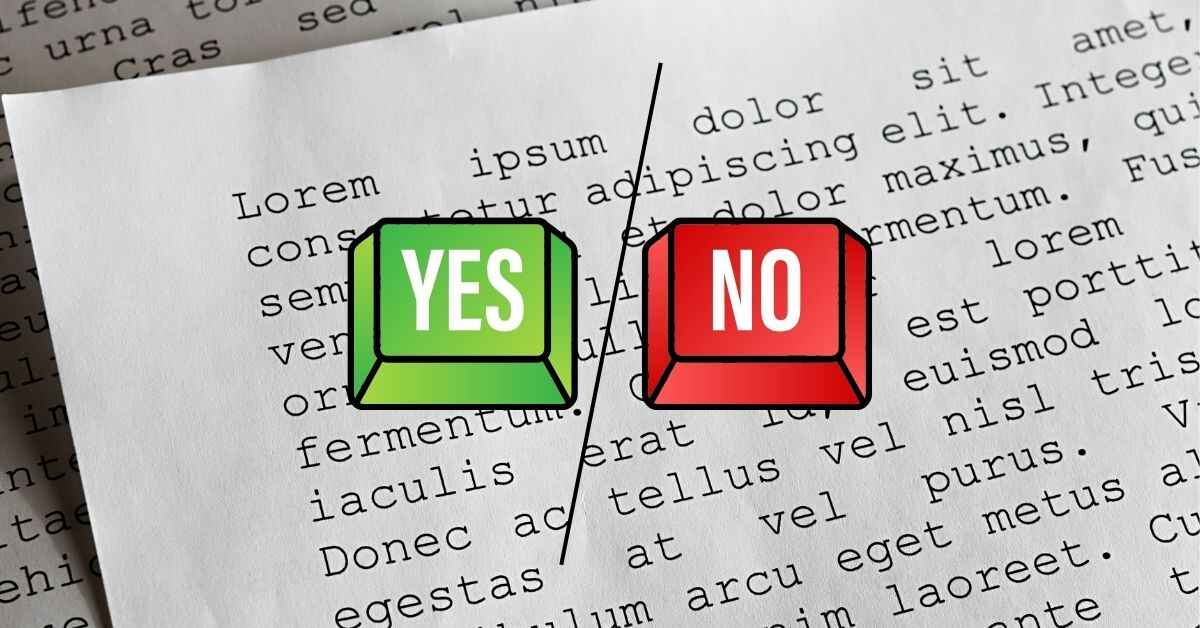 Yes/no Ipsum!