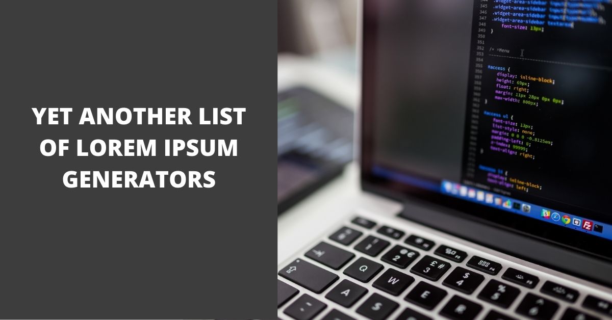 Yet Another List of Lorem Ipsum Generators