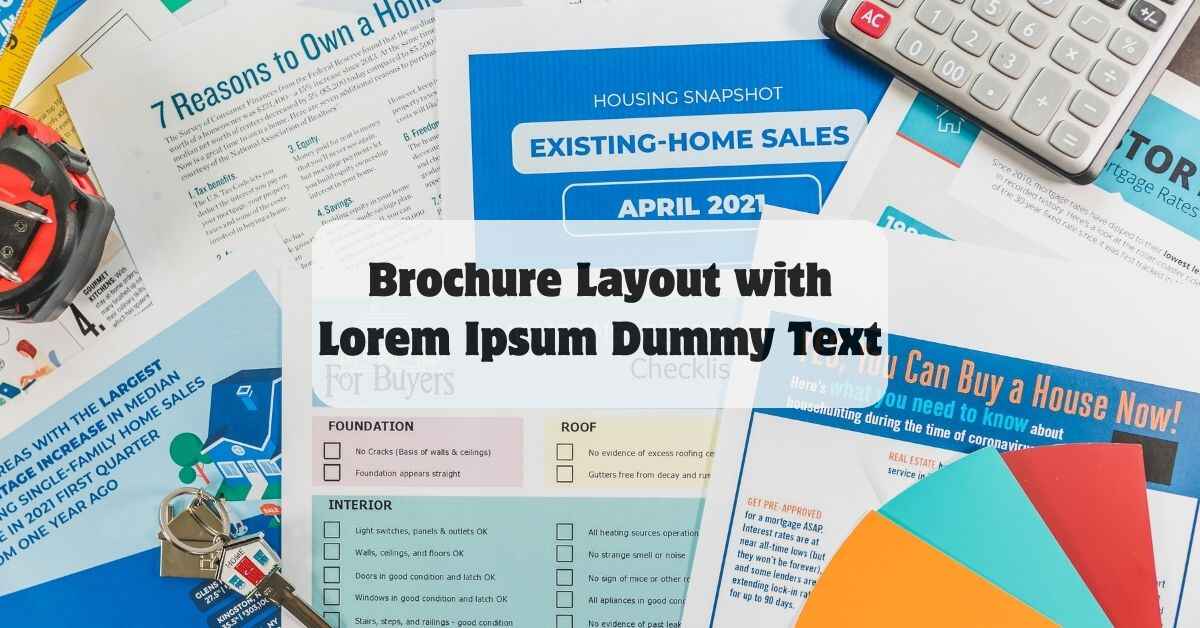 Brochure Layout with Lorem Ipsum Dummy Text