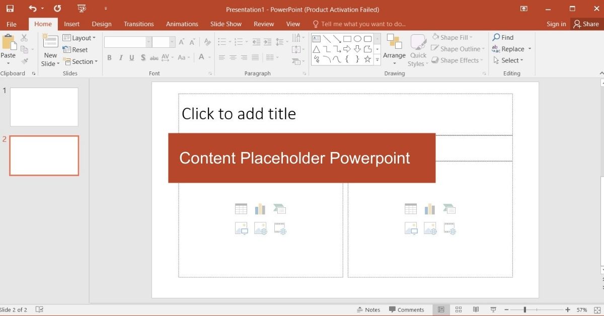 Content Placeholder Powerpoint