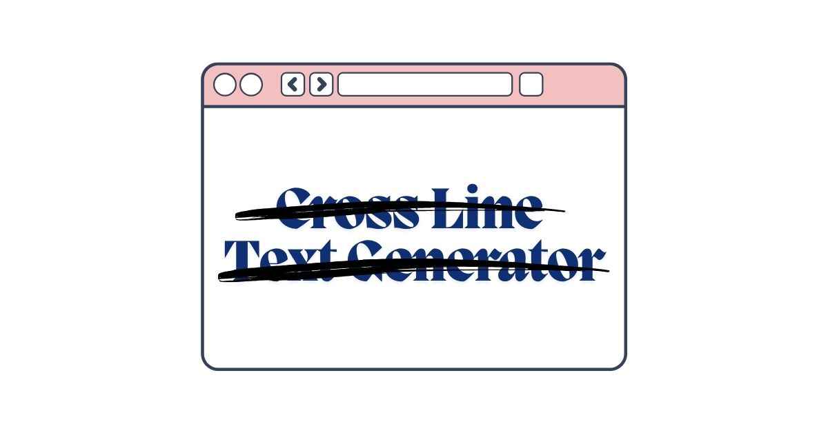 Cross Line Text Generator