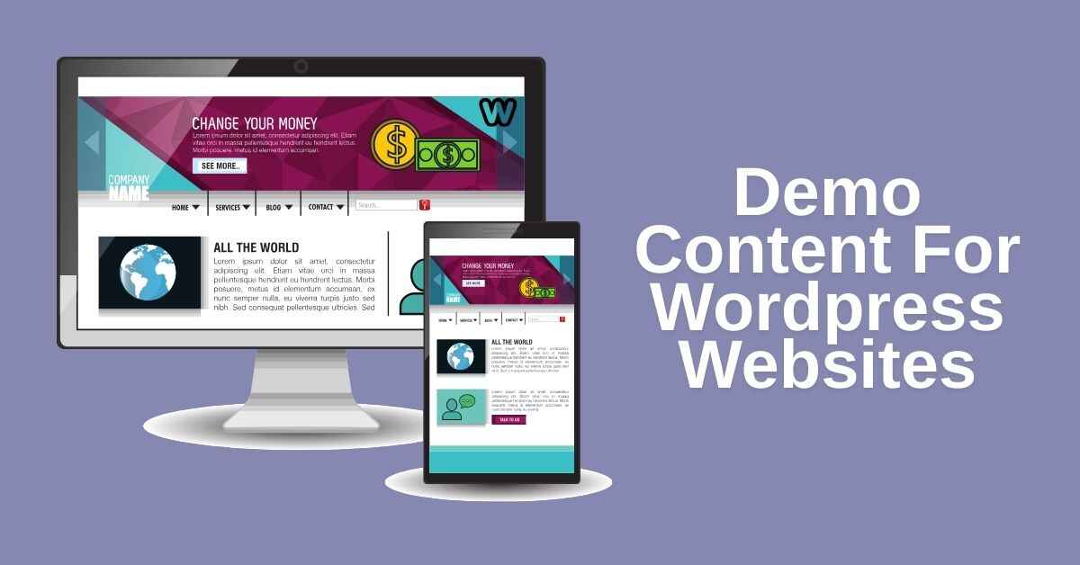 Demo Content For WordPress Websites