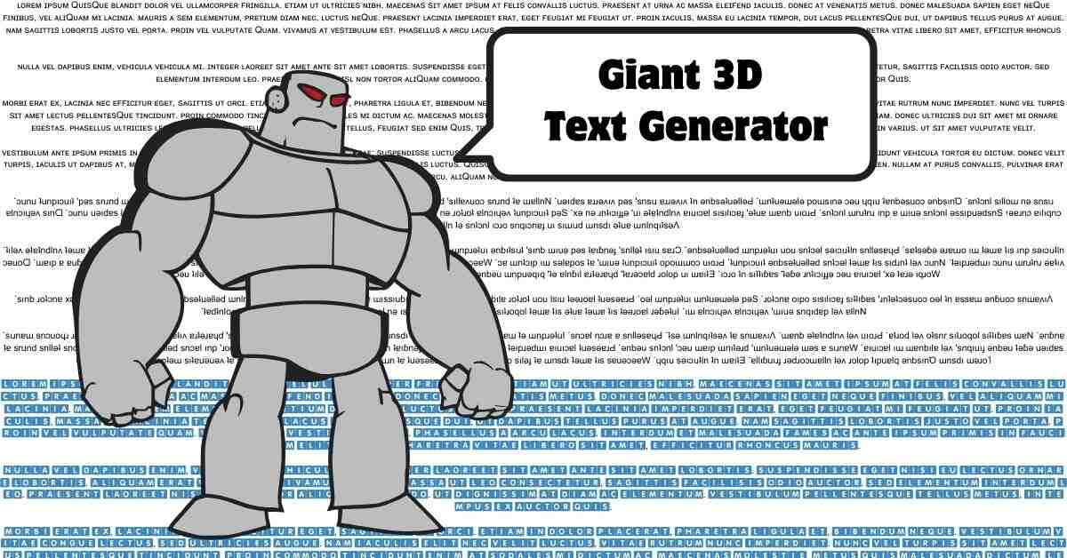 Giant 3D Text Generator