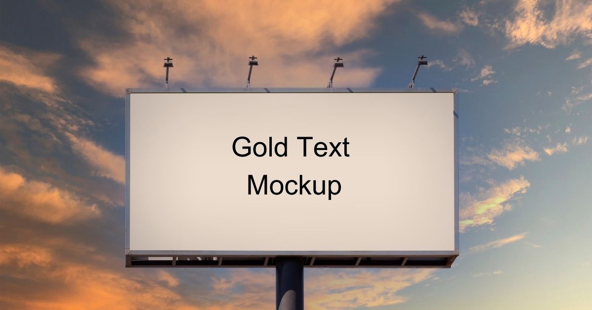 Gold Text Mockup