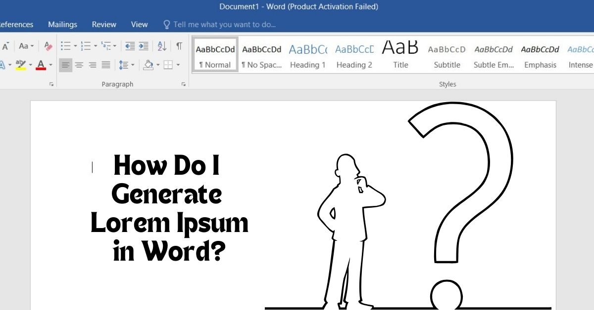 How Do I Generate Lorem Ipsum in Word?