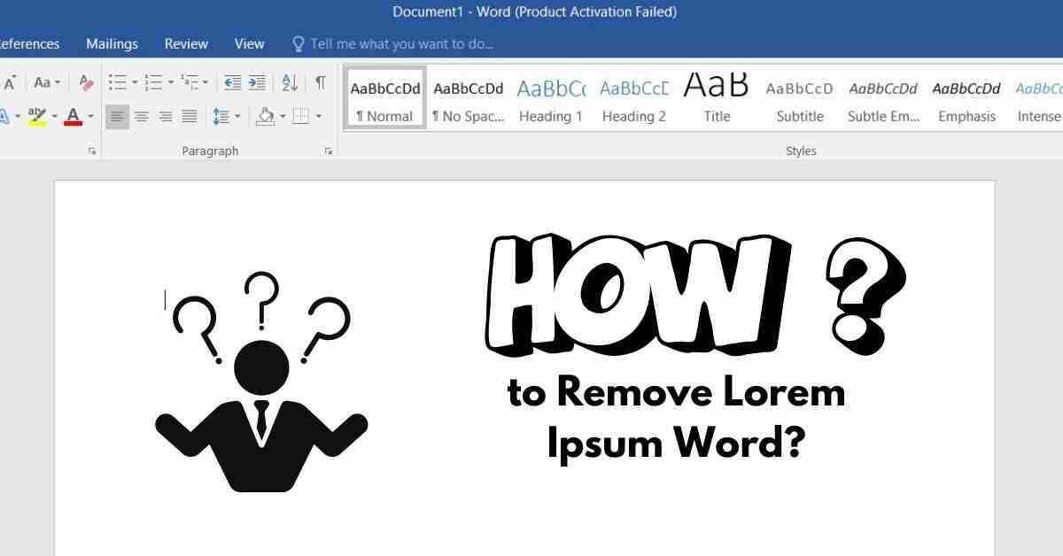 How to Remove Lorem Ipsum Word?