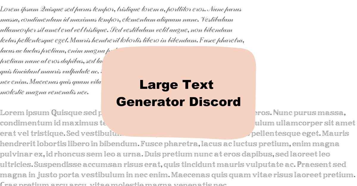 Large Text Generator Discord