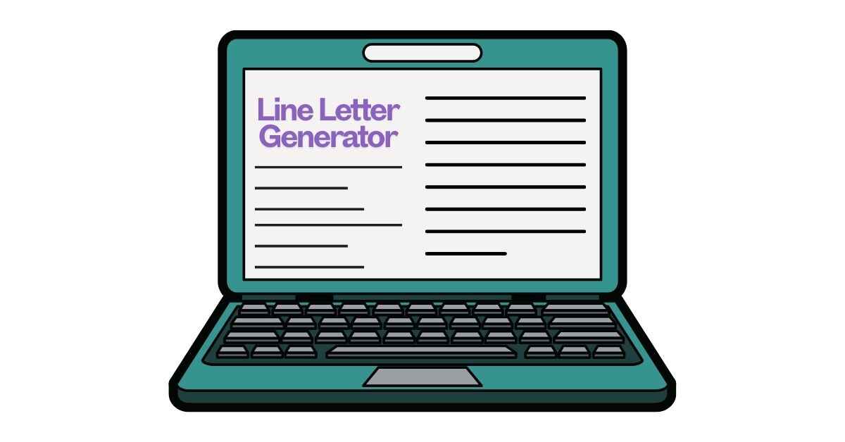 Line Letter Generator