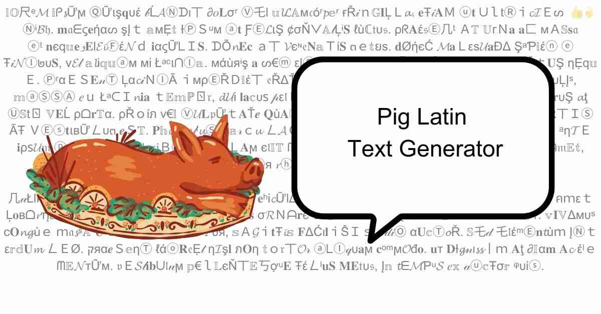 Pig Latin Text Generator